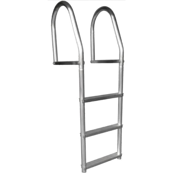 Eco Fixed Dock Ladder, Weld Free Aluminum, 4-Step